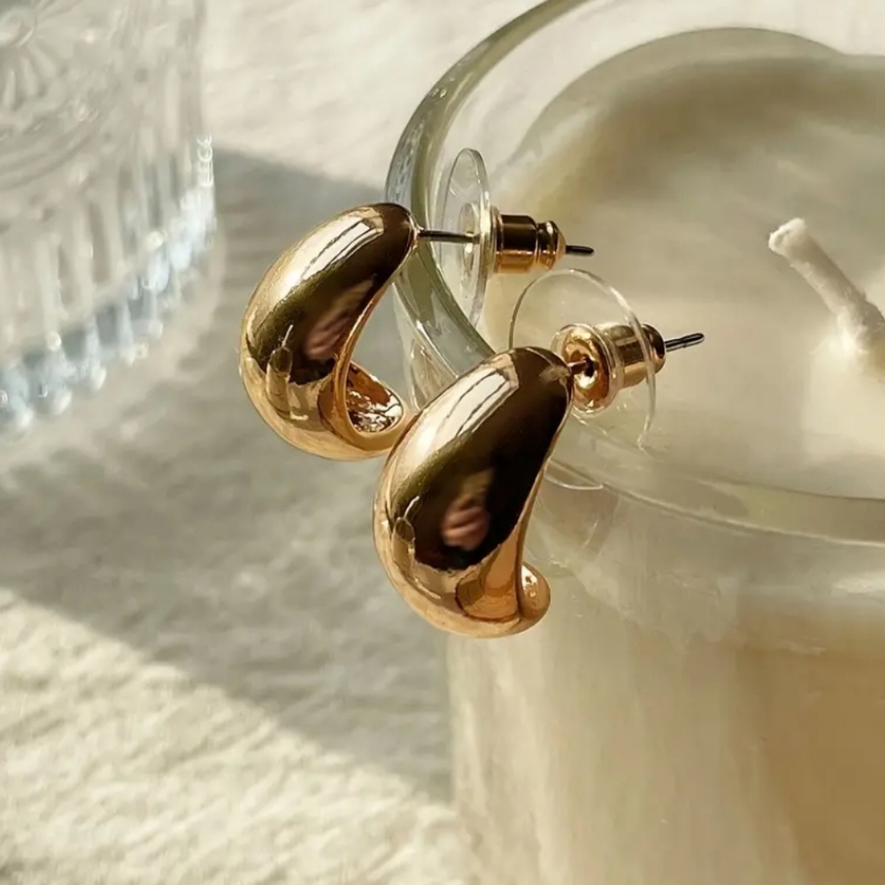 Gold Half Hoop Earrings